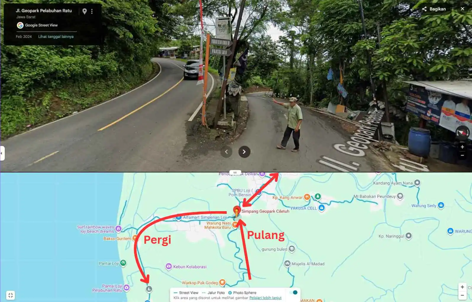 Simpang geopark ciletuh